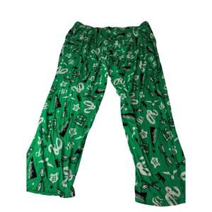 Sz 3X Hot Topic Harry Potter Green Slytherin Pajamas PJ Lounge Pants